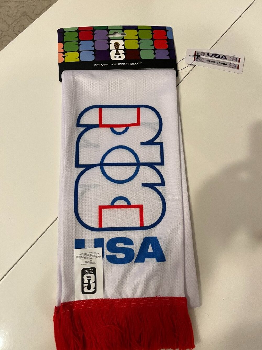 FIFA Red White Blue & Black Scarf (Collector item - Official Merch) NWT